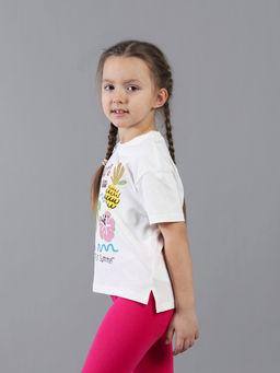 CRB wear / CSKG 64103-21K Футболка для девочки,экрю/Ex.Cherubino фото 2