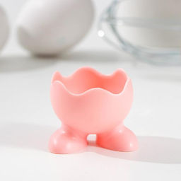 Цена за 2 шт. Силиконовая подставка для яиц Доляна Ноги, 54 см, цвет розовый