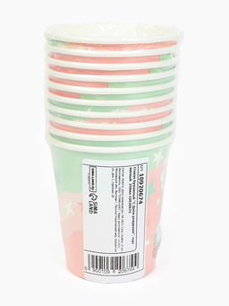 Цена за 10 шт. Стакан одноразовый бумажный «С Днём рождения», 250 мл