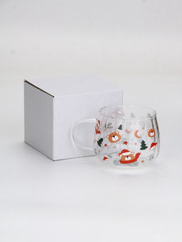 Кружка новогодняя стеклянная «Мишки», 350 мл