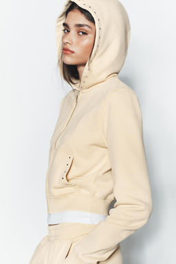 HOODIE WITH STUDS - Zara фото 14