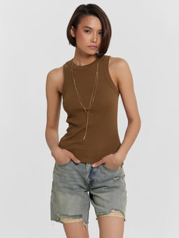 Топ женский коричневый