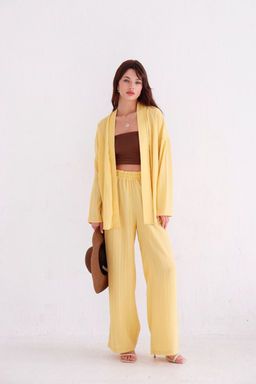 9444 Костюм из кимоно и брюк-палаццо жёлтый - Martichelli фото 3