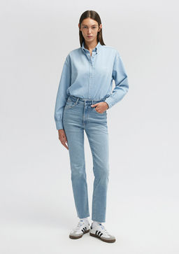 Viola Premium Blue Ac?k Mavi Jean Pantolon  фото 2