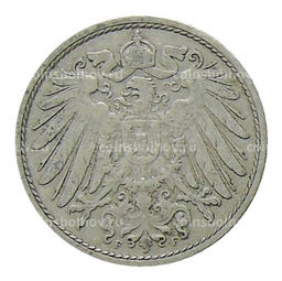 Монета 10 пфеннигов 1901 года F Германия