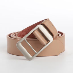 Ремень женский, ширина 3 см, пряжка металл, винт, цвет бежевый