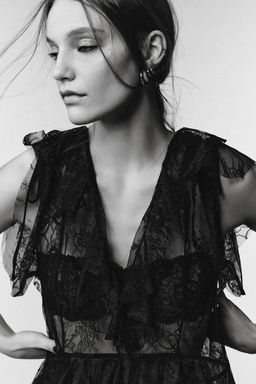 LIMITED EDITION LACE MIDI DRESS - Zara фото 2