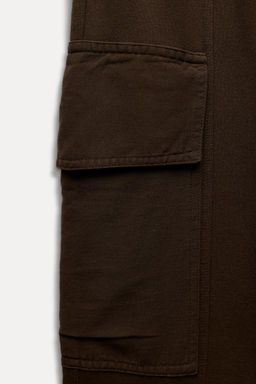 WASHED-EFFECT CARGO TROUSERS WITH ZIPS - Zara фото 8