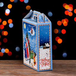 Цена за 5 шт. Подарочная коробка Праздник к нам приходит 16,8 х 7 х 25 см - Simaland фото 3