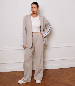 Костюм #ОКТ205001, бежево-серый