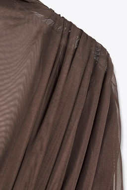 CONTRAST TULLE DRESS - Zara фото 12