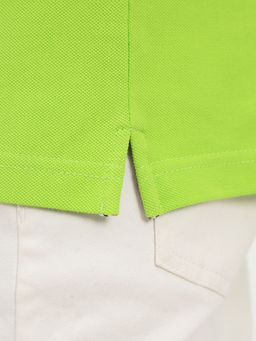 Джемпер мужской с воротником поло короткий рукав GREG G144-PO124T-CTP1085 (салат неон)  фото 4