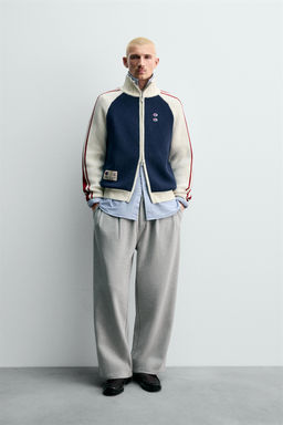 CHAMPION ® X ZARA COLOUR BLOCK STRIPE CARDIGAN