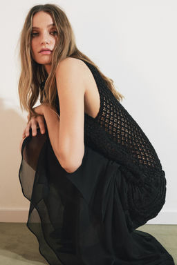 TEXTURED LACE KNIT BEADED TOP - Zara фото 2
