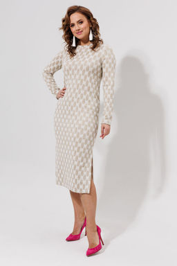 Платье Galean Style 971 бежевый  фото 9