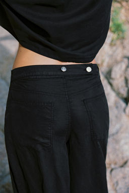 PANTAL?N BALLOON FLUIDO PU?O / Negro - Zara фото 3