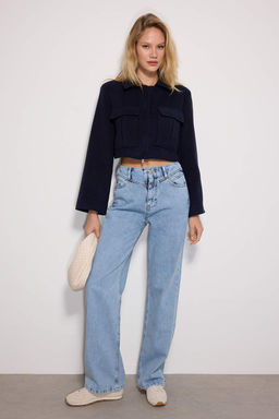 Siyah Yuksek Bel Wide Leg Jeans TWOSS21JE0385 - Trendyolmilla фото 26
