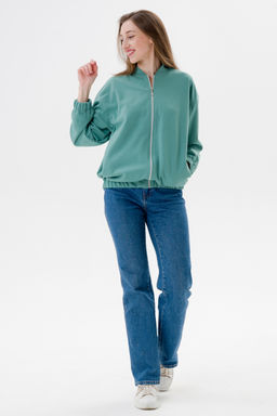 Бомбер из коттон фита мята - Амадэль фото 3