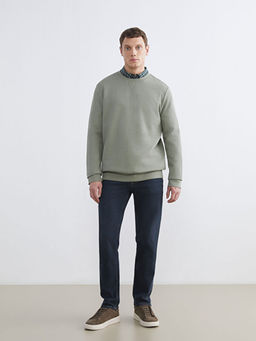 Bisiklet Yaka Erkek Sweatshirt