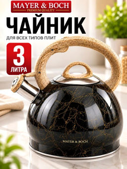 40652 Чайник 3 л со свистком нерж MB (х12)