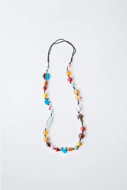 COLLAR CORD?N ABALORIOS LOGO / Multicolor - Zara фото 4