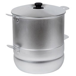 Манты-казан (мантоварка) алюминиевая 6л, д26см, h29,5см, s1-1,5мм, 4 диска, матовый, металлическая крышка (Россия)