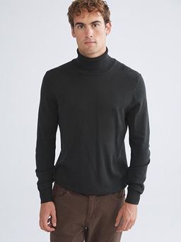 Bal?k?? Yaka Uzun Kollu Erkek Triko Kazak