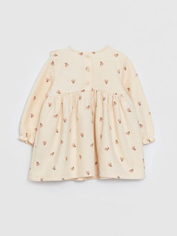 Bisiklet Yaka Uzun Kollu Desenli K?z Bebek Elbise - Waikiki фото 2