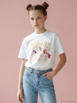 K-Pop Demon Hunters Bask?l? K?z ?ocuk Ti??rt