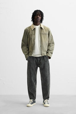 CORDUROY CARROT FIT TROUSERS - Zara фото 27