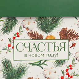 Цена за 3 шт. Коробка подарочная новогодняя складная «Счастья в Новом году», 10×10×10 см