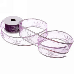 Лента для декорирования "Изящная" 4 см, 2,7 м, Фиолетовый (микс дизайнов)