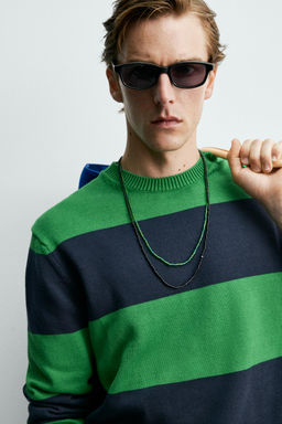 JERSEY JACQUARD RAYAS AARON LEVINE X ZARA / Azul?n  фото 5