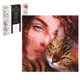 Алмазная мозаика арт. 68610 / 25 ЗЕРКАЛО ДУШИ, размер: 30*30 см, (20 цветов страз, холст на подрамни