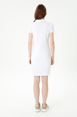 Женское белое трикотажное платье Неожиданная скидка в корзине - U.s. polo assn фото 10