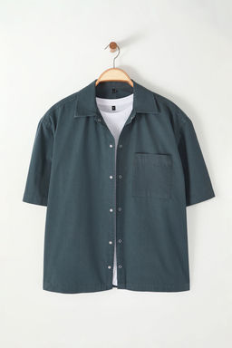 TRENDYOL MAN Antrasit Boxy Fit Paper Touch Gomlek TMNSS25GO00020 - Trendyolmilla фото 5