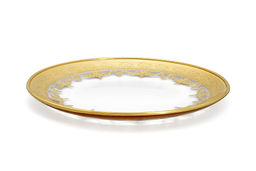 Тарелка закусочная, 20,5 см, 4 шт, стекло, золотистая, Versailles - Anna lafarg фото 3