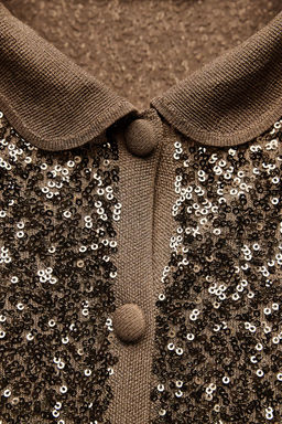 SEQUINNED KNIT TOP - Zara фото 6