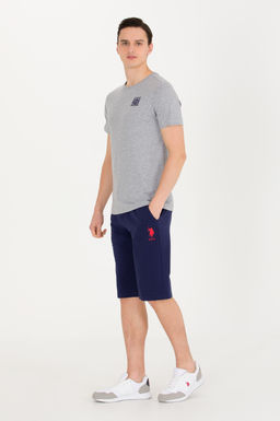 U. S. Polo Assn Мужская серая меланжевая футболка с круглым вырезом - U.s. polo assn фото 4