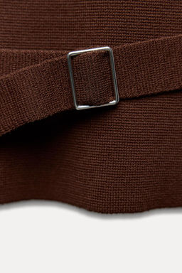 KNIT WAISTCOAT TOP WITH BACK TAB - Zara фото 16