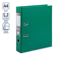 Expert Complete Регистратор PVC, 2-х стороннее покрытие, мет.уг. 75 мм 50 шт. Premier A4 арочный механ. (разб.) лён зеленый ЕС100162003