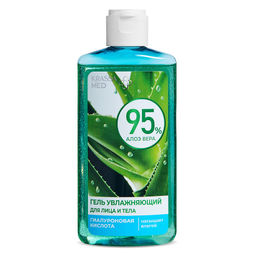 KRASSA MED Алоэ Вера 95% гель д/лица и тела увлажняющий 150мл (гилауроновая кислота, пантенол)