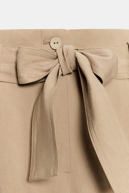 BERMUDA CINTUR?N LAZADA / Camel medio - Zara фото 8