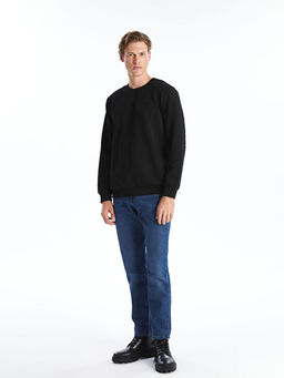 Bisiklet Yaka Uzun Kollu Erkek Sweatshirt