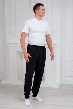 Брюки мужские из футера Оскар черный