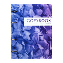 Тетрадь на кольцах, в клетку, 80 листов CoopyBook. Very Peri, пластиковая обложка, блок офсет