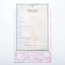 Папка для свидетельства о рождении О рождении девочки, А5 - Долго и счастливо фото 5