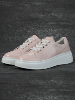 05-PDD215-5 LT. PINK Кроссовки женские (натуральная кожа) - Фабричный китай фото 2