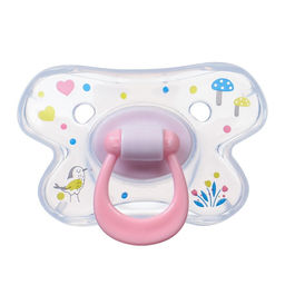 Соска - пустышка силиконовая ортодонтическая M&B «Зайка», от 12 мес., с колпачком, держатель, розовый