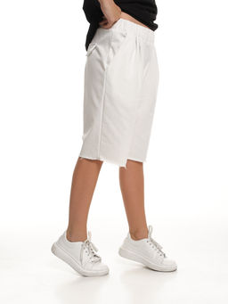 Шорты Багги спортивные для девочки 22-2080 белый - Mini maxi фото 10